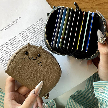 Etui na karty PU Leather Cute Cat
