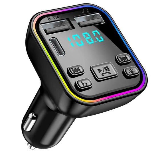 Samochodowy adapter Bluetooth (transmiter FM + ładowarka)