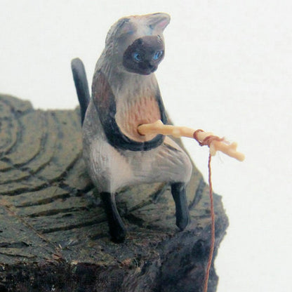 Ręcznie malowane figurki kotów na biurko 😺