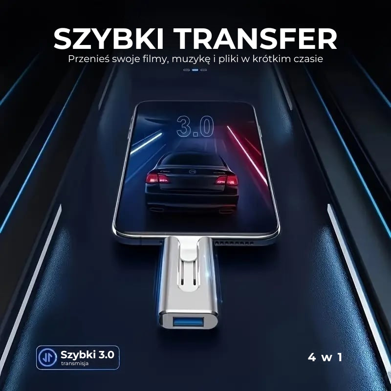 32-256 GB Micro USB + Lightning + USB 3.0 4 w 1 Mobilny dysk U-Disk