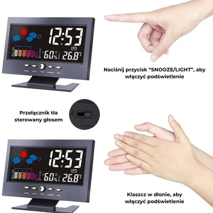 Cyfrowy zegar pogodowy LED