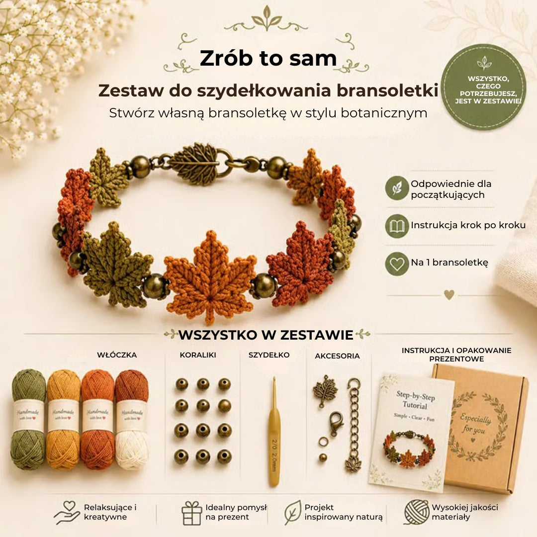 Zestaw do szydełkowania bransoletki „zrób to sam”