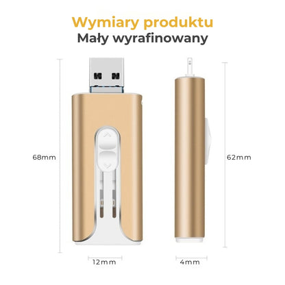 32-256 GB Micro USB + Lightning + USB 3.0 4 w 1 Mobilny dysk U-Disk