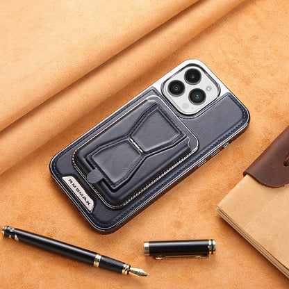 Skórzane etui na iPhone’a z magnetycznym uchwytem na karty