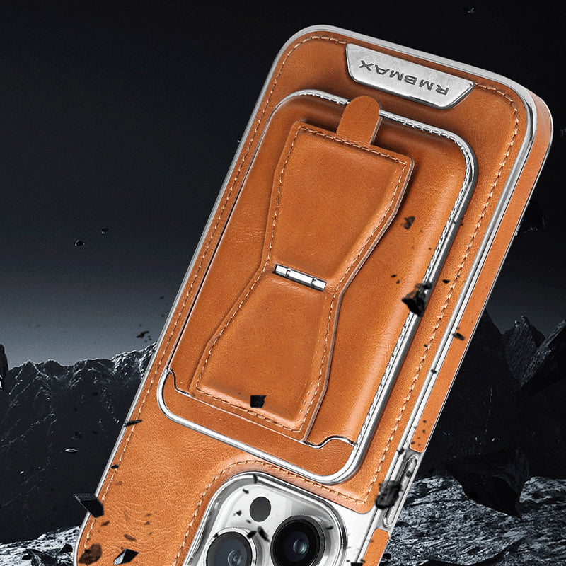 Skórzane etui na iPhone’a z magnetycznym uchwytem na karty