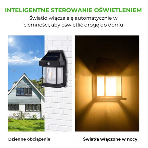 Solarna lampa ścienna