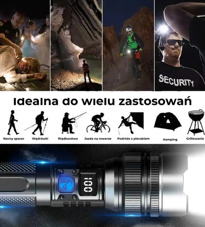 StormBeam | Teleskopowa latarka z powerbankiem