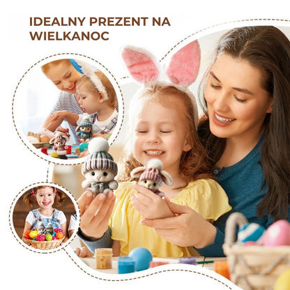 🐇 Ręcznie robione miniaturowe pluszowe króliczki wielkanocne