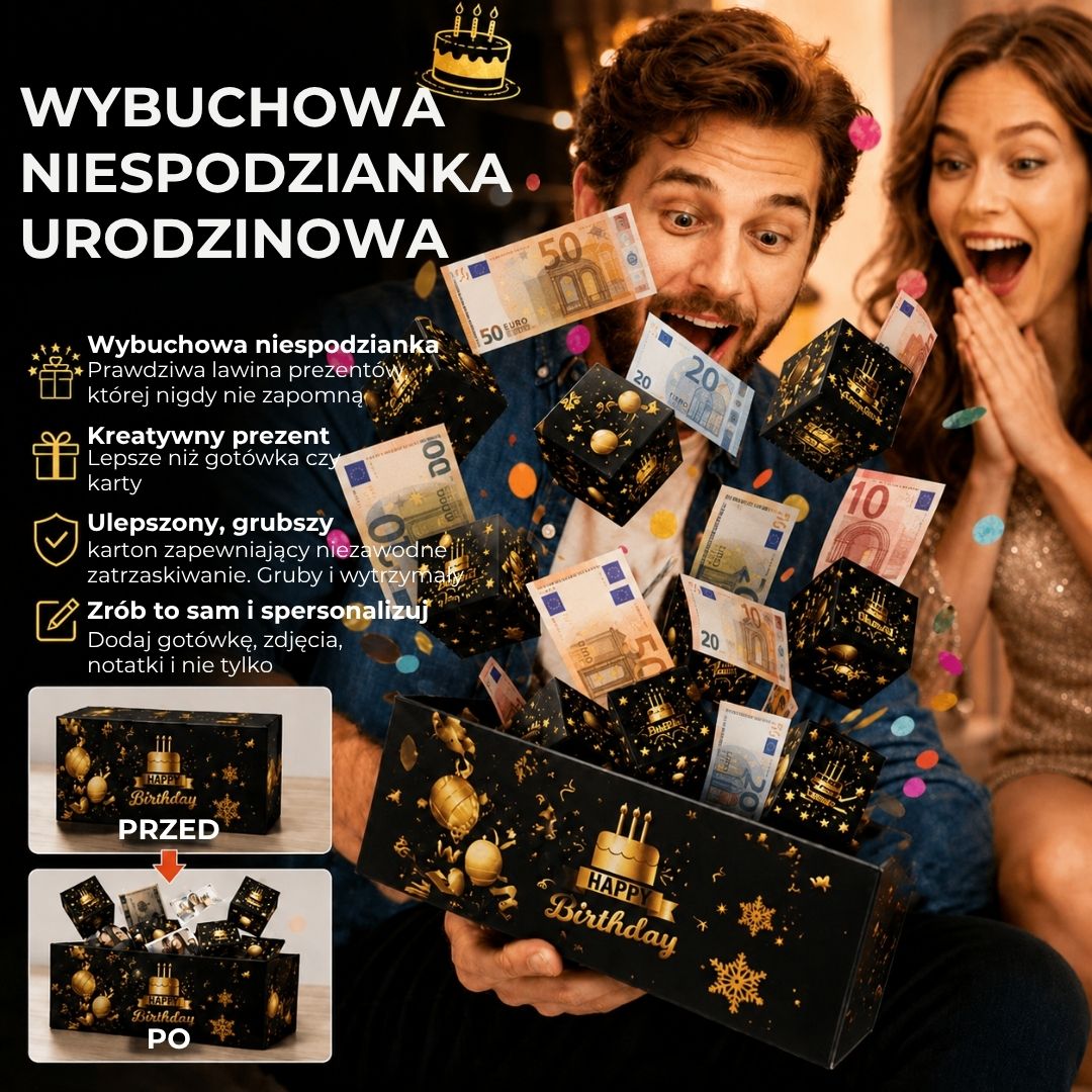 Urodzinowe pudełko z niespodzianką