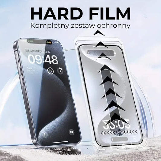 Zestaw zabezpieczający do iPhone'a – bezpyłowa, wzmocniona folia ochronna na ekran