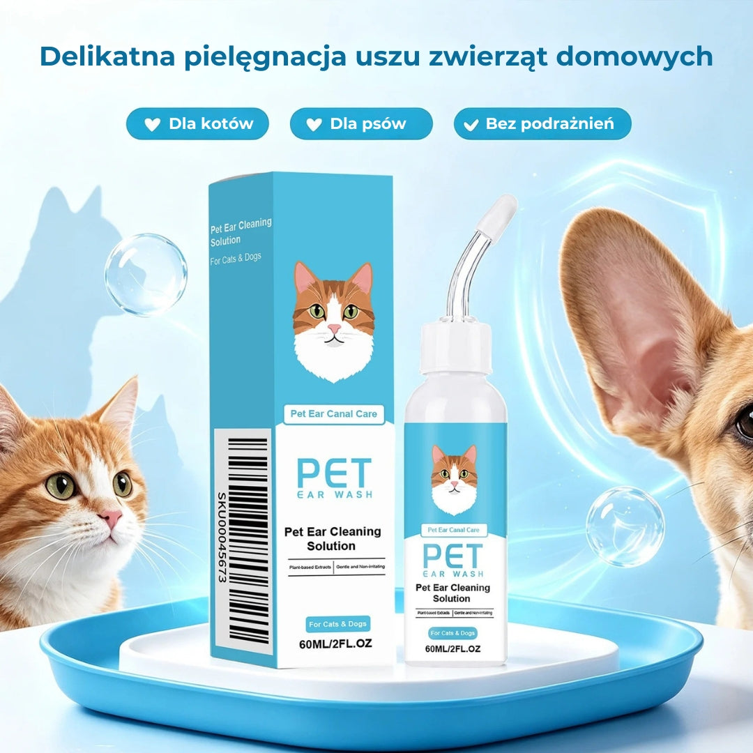 Krople do czyszczenia uszu dla psów i kotów 60 ml