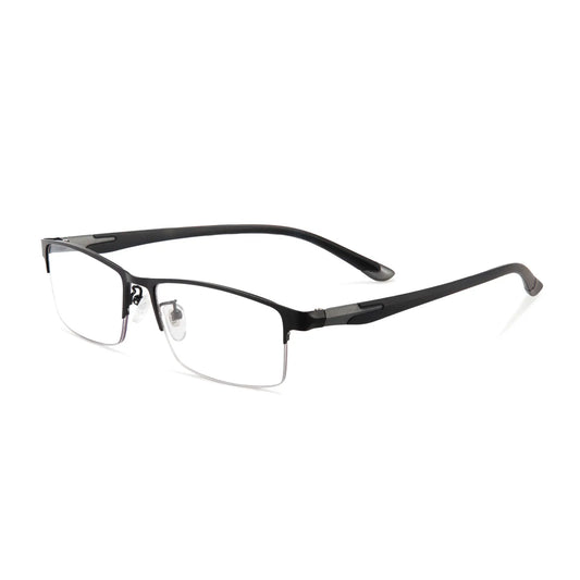 Wielosferyczne okulary do czytania z fotochromem (ultralekkie, półramkowe, metalowe)