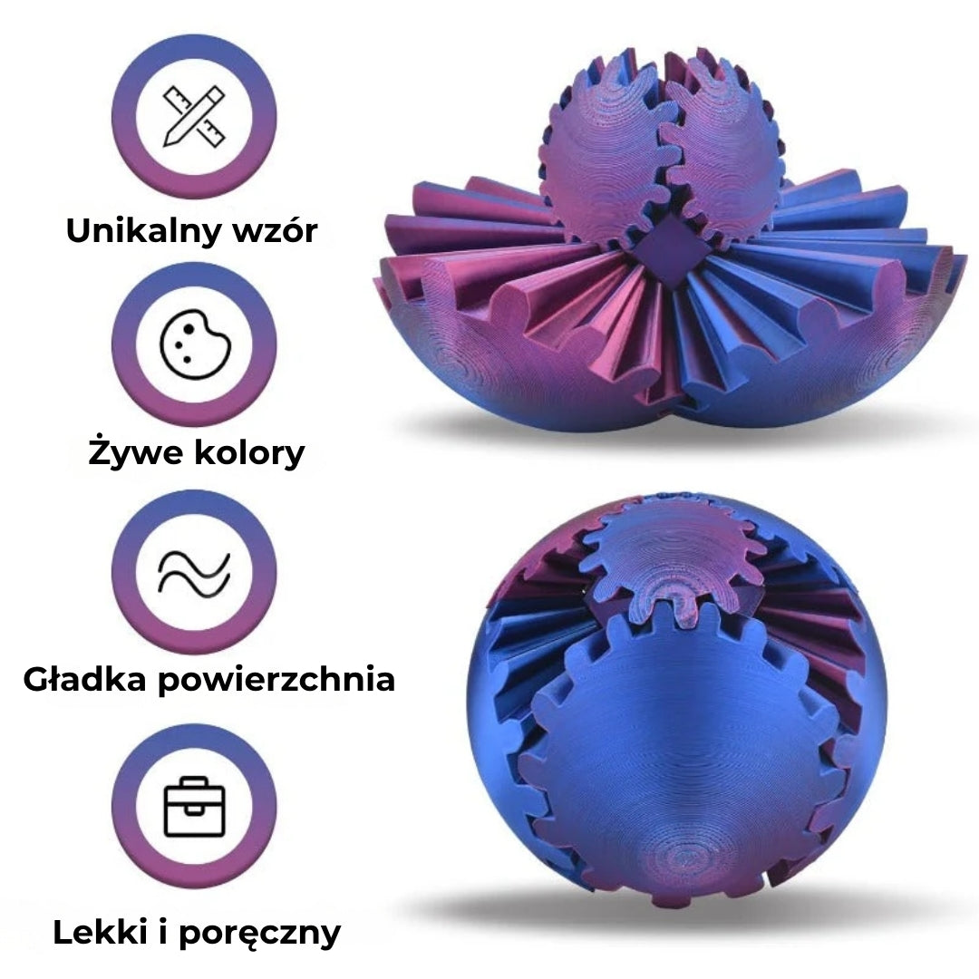 Obrotowa kulka z zębatką [Fidget]