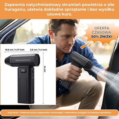 Przenośny wentylator turbo 150 000 obr./min