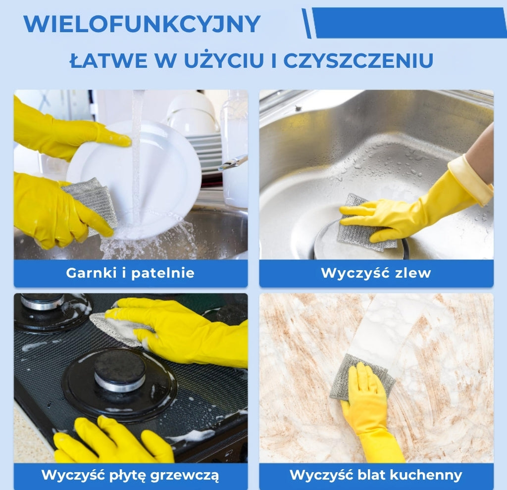 Wielokrotnego użytku ściereczki z siatki Silver Mesh (10 sztuk)