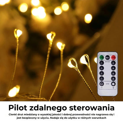 Łańcuch świetlny LED z miedzianym przewodem