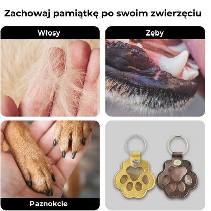 Skórzany brelok na klucze z pamiątką po zwierzaku – 🐾 noś wspomnienie zawsze przy sobie