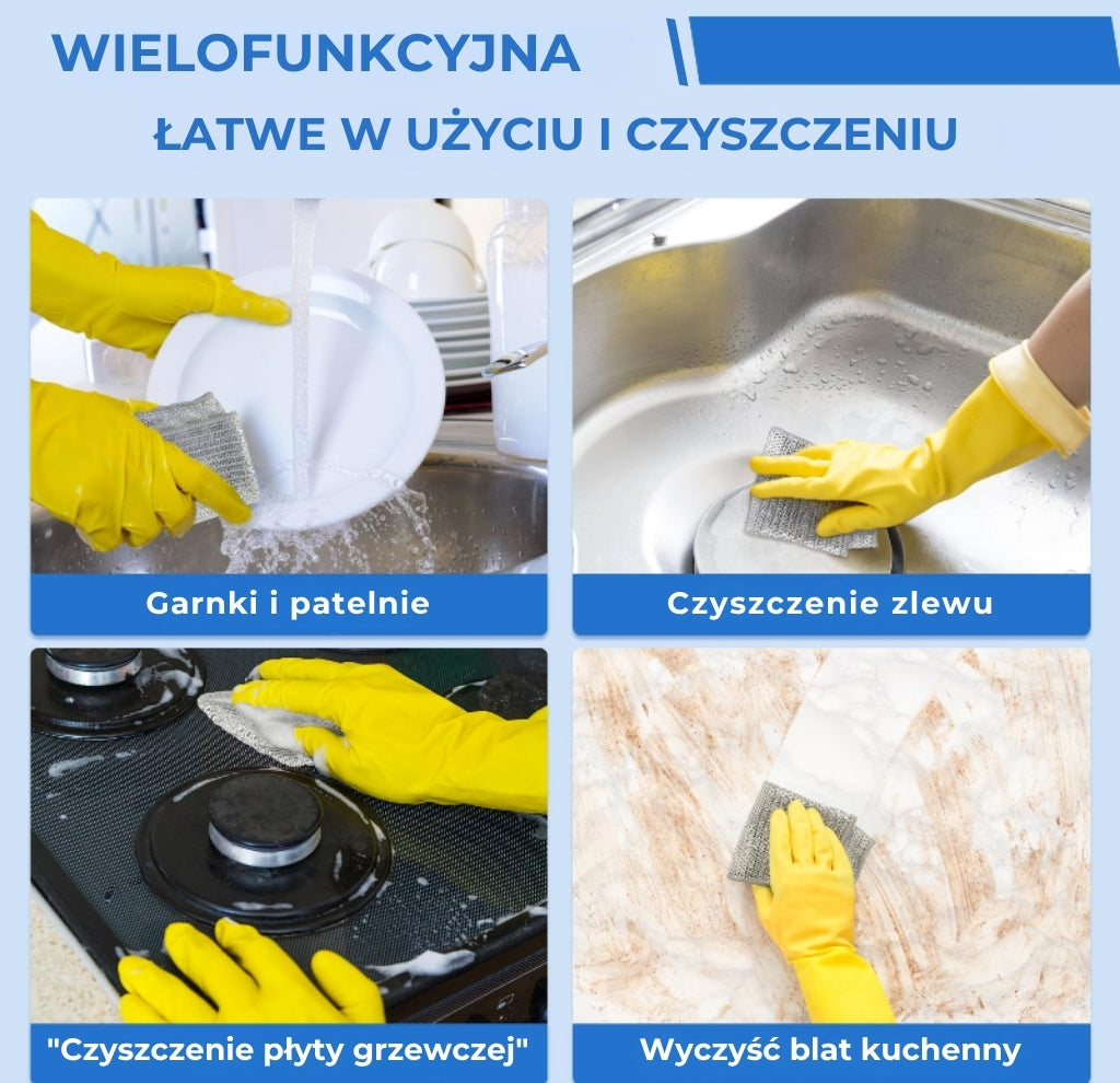 Wielokrotnego użytku ściereczki z siatki Silver Mesh (10 sztuk)