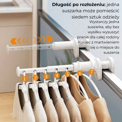 Teleskopowa suszarka na ubrania