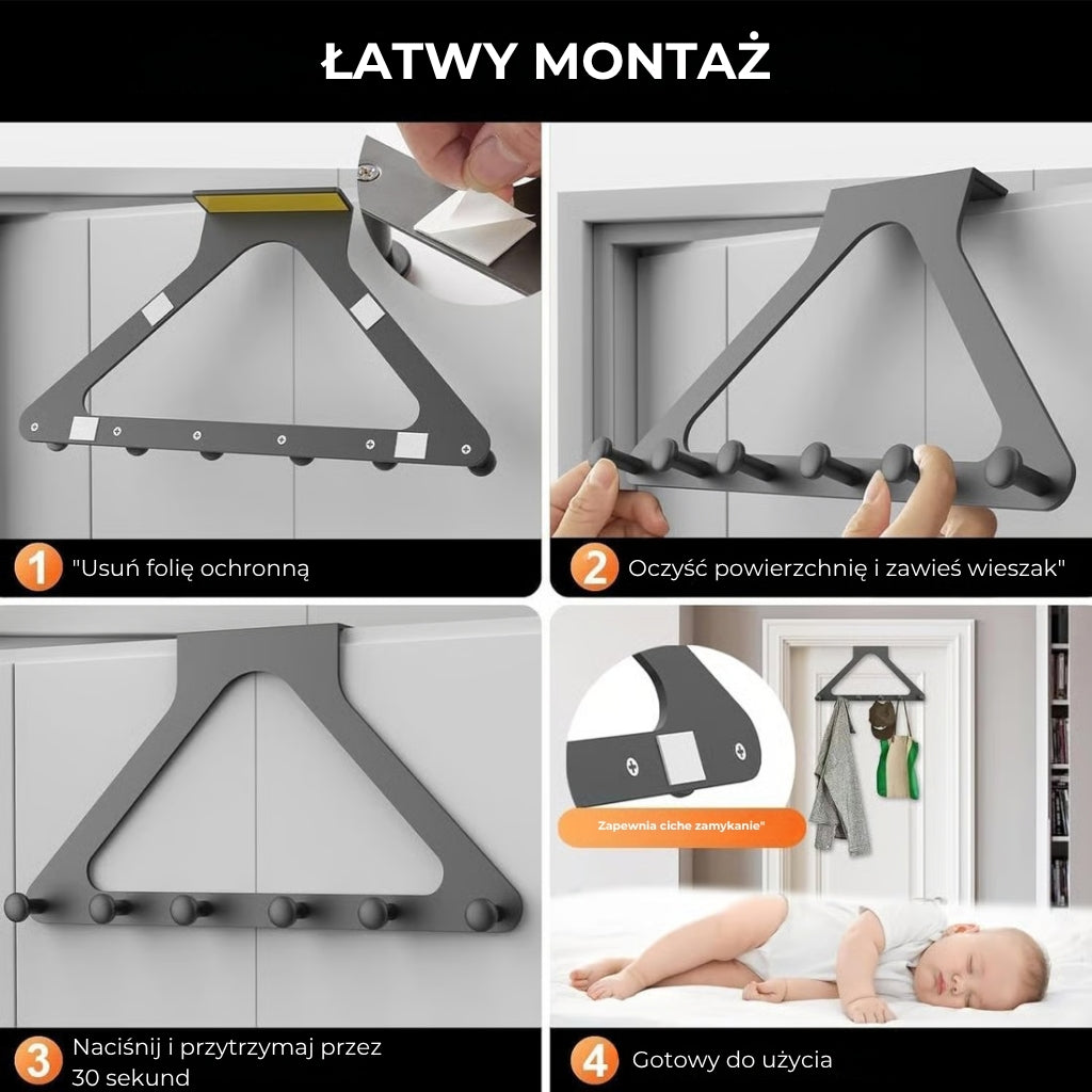🏠 Organizer na drzwi ze stali węglowej