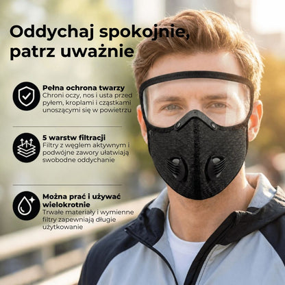 Maska ochronna z filtrem węglowym