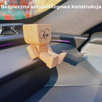 Urocza drewniana huśtawka z 12 magnetycznymi minami