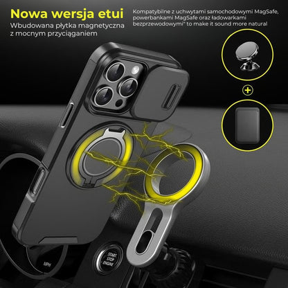 Etui z osłoną aparatu i pierścieniem (dla iPhone)