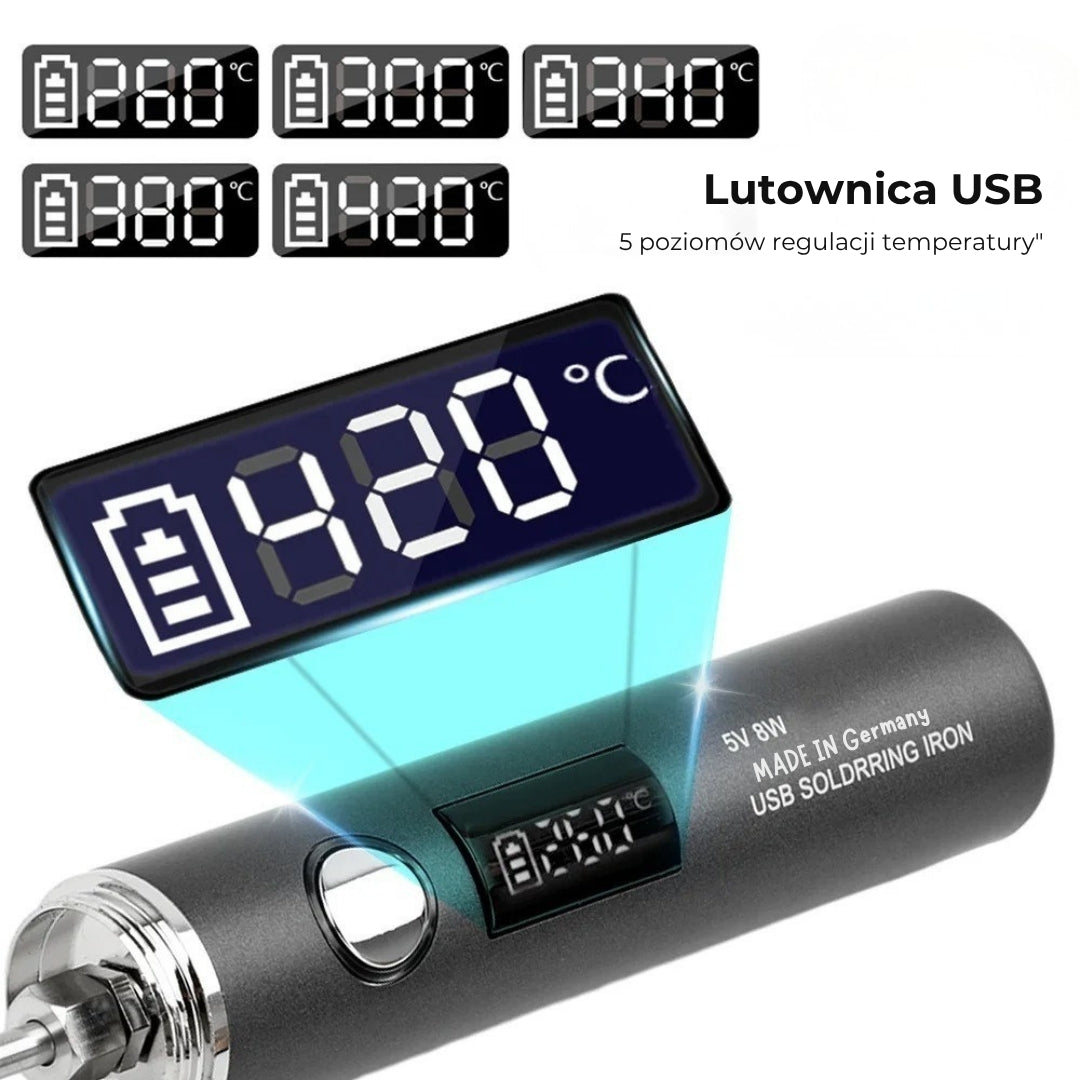 Lutownica USB-C z regulacją temperatury