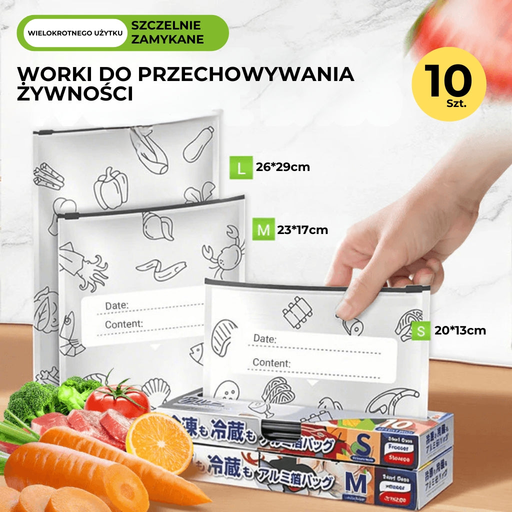 Zestaw wielorazowych woreczków do przechowywania [30 szt]