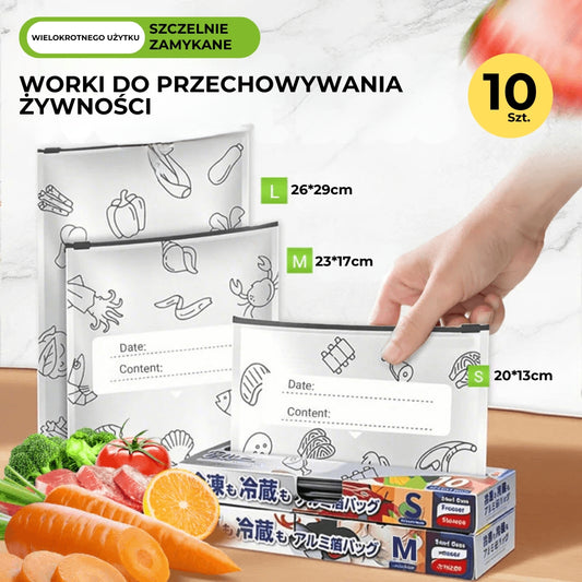 Zestaw wielorazowych woreczków do przechowywania [30 szt]