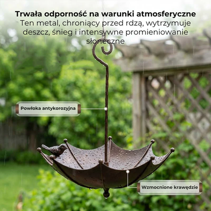 Wisząca karmnik dla ptaków w kształcie parasola