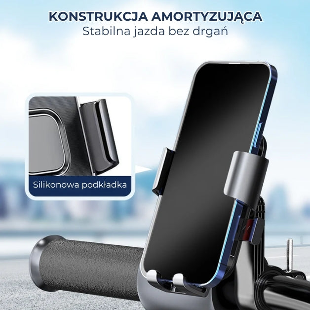 Odporny na wibracje uchwyt na telefon do roweru