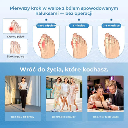 Regulowany korektor na haluksy