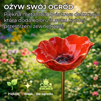 Ręcznie wykonana wanienka dla ptaków w kształcie kwiatu