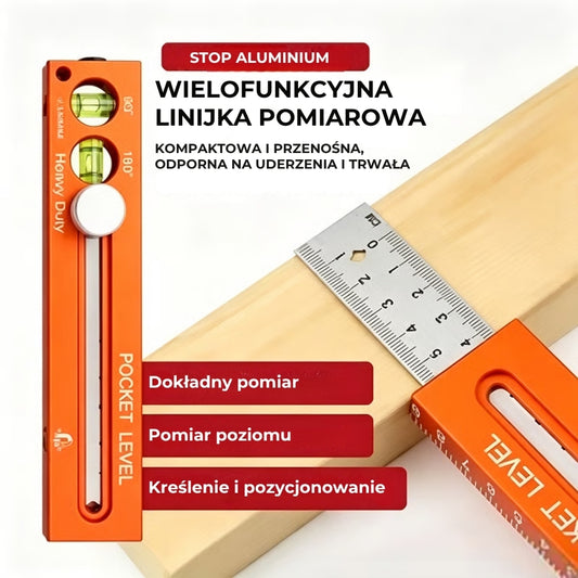 Wielofunkcyjny głębokościomierz z poziomnicą