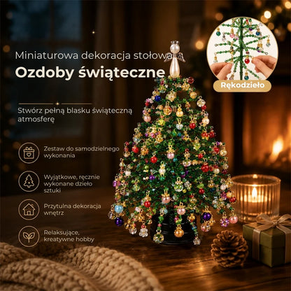 Zestaw do samodzielnego wykonania choinki z perełek