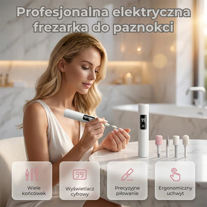 Elektryczna frezarka do paznokci z cyfrową regulacją prędkości