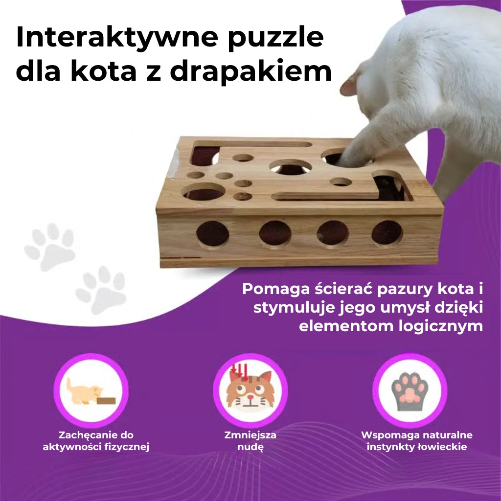 😻 Puzzle drapak do pielęgnacji pazurów dla kota