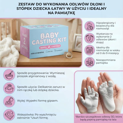 Zestaw do odlewania dłoni i stóp (przyjazny dla skóry)