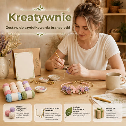 Zestaw do szydełkowania bransoletki „zrób to sam”