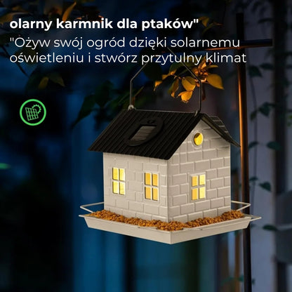 🕊️ Budka dla ptaków zasilana energią słoneczną – automatyczne oświetlenie