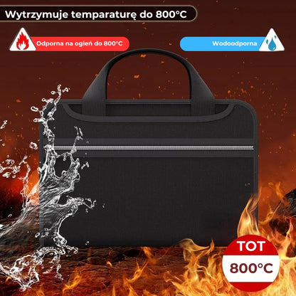 Duży, ognioodporny segregator A4 z uchwytem