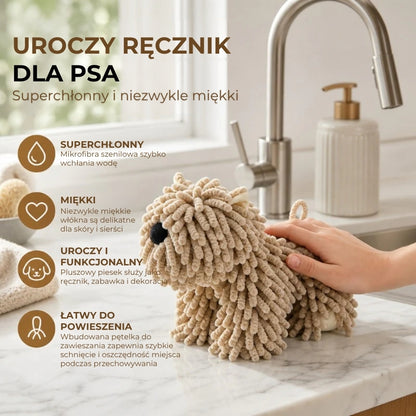Uroczy ręcznik z mikrofibry dla psa