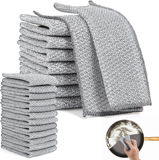 Wielokrotnego użytku ściereczki z siatki Silver Mesh (10 sztuk)