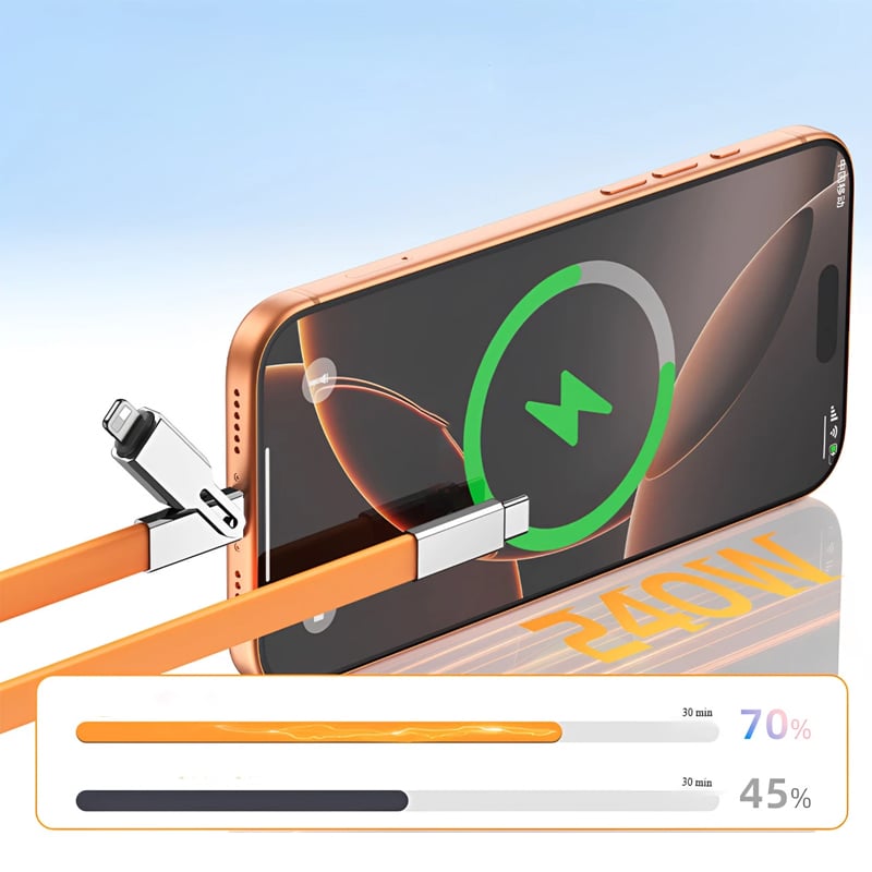 Kabel USB-C 240 W z obrotową podstawką 360°