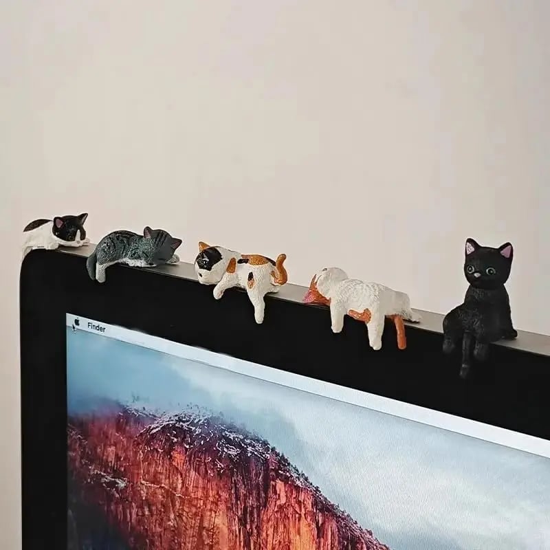 Ręcznie malowane figurki kotów na biurko 😺