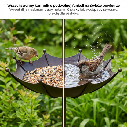 Wisząca karmnik dla ptaków w kształcie parasola