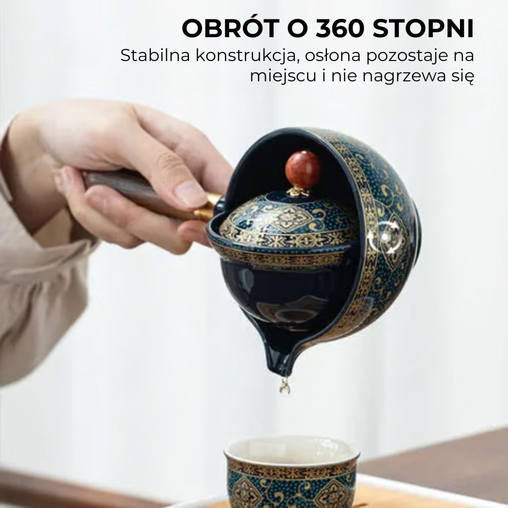 🔥 Obrotowy zaparzacz do herbaty 360° z ochroną przed rozlaniem
