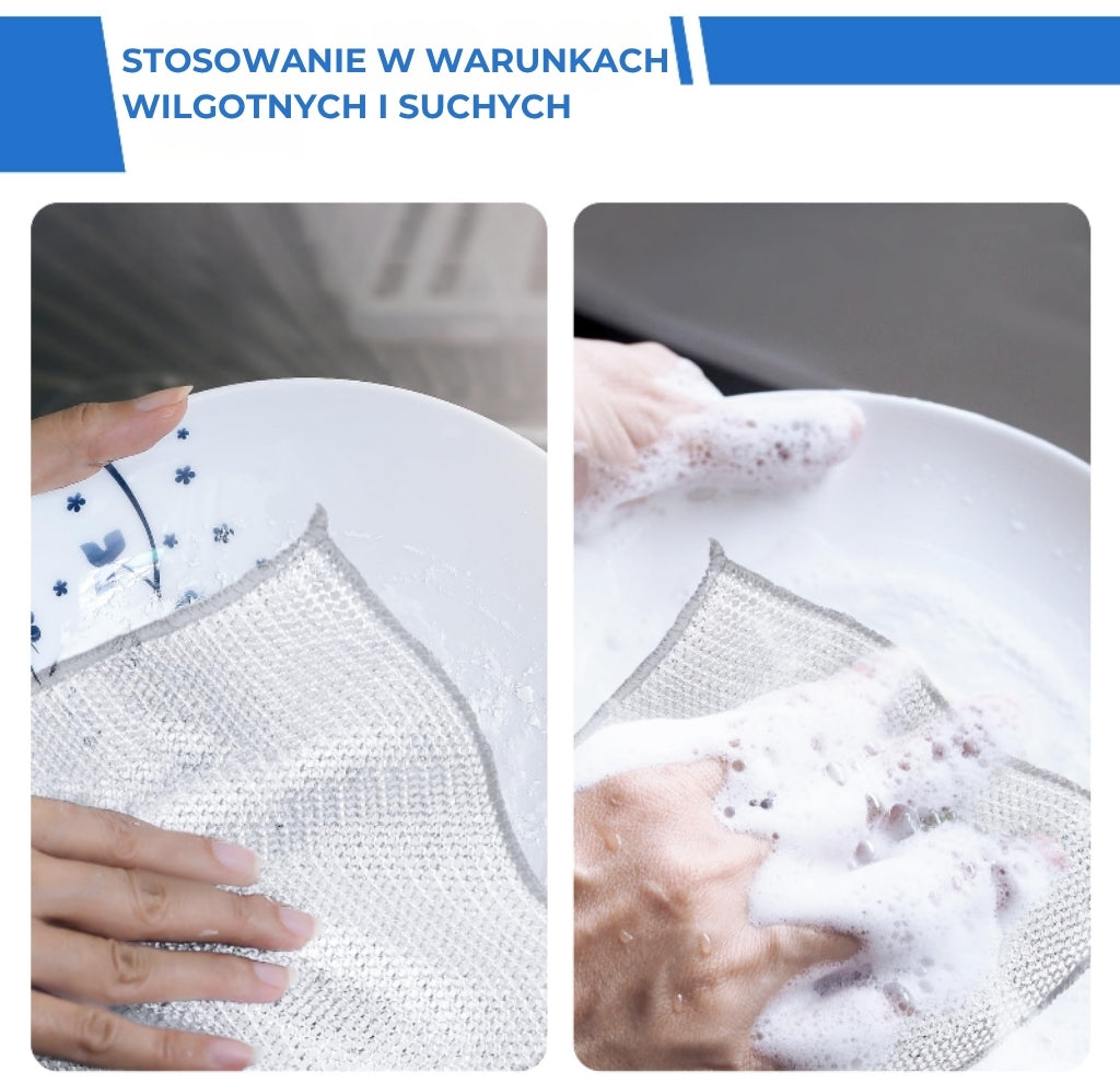 Wielokrotnego użytku ściereczki z siatki Silver Mesh (10 sztuk)