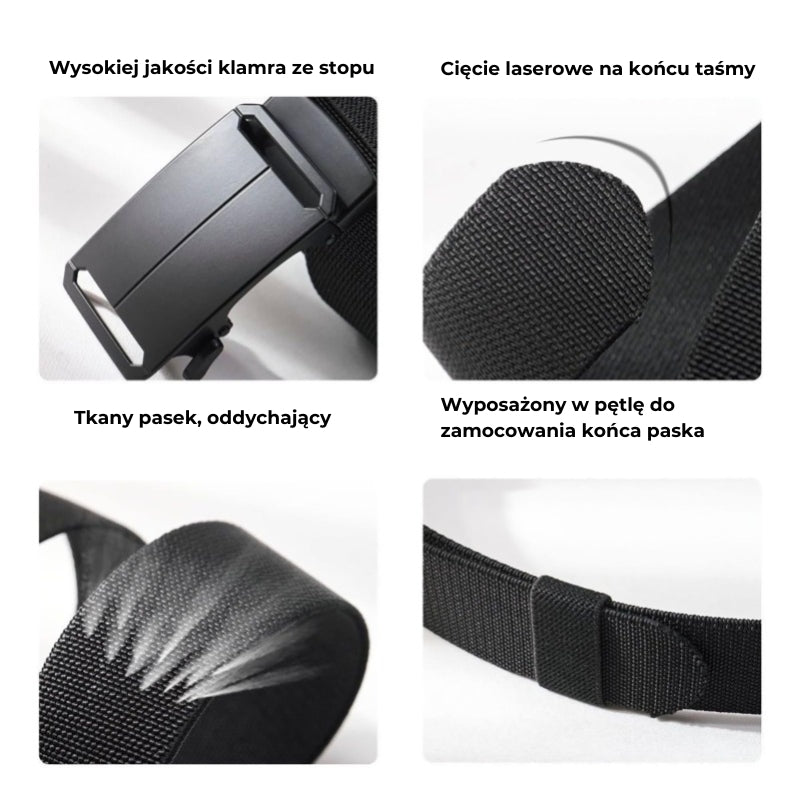 Stretch-fit Tactical Belt (ultralekki pas z klamrą zapadkową)